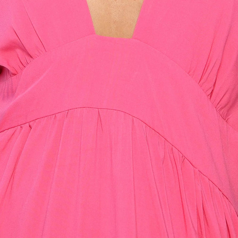 Vestido Midi Com Amarração - Rosa - Morena Rosa - G